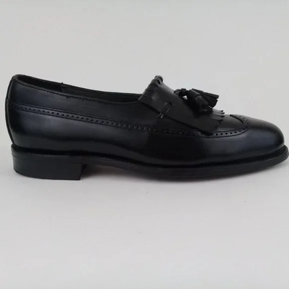 Dexter Men Kiltie Tassel Made in USA Black Loafers - Picture 3 of 13